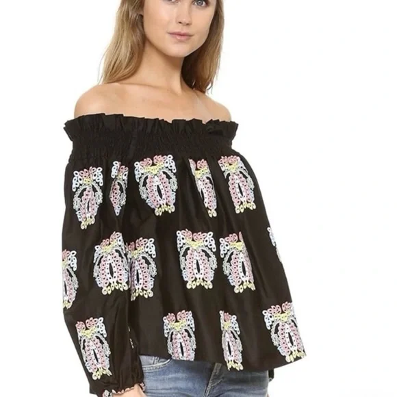 Caroline Constas “Lou” off the shoulder top - Picture 5 of 11